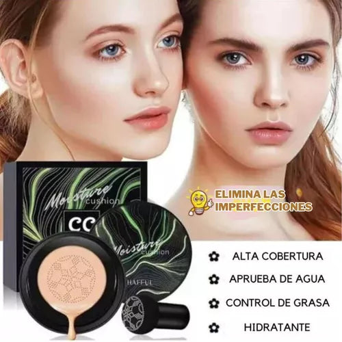 CC CREAM BASE MOISTURE CUSHION com Vitamina E - Alta cobertura